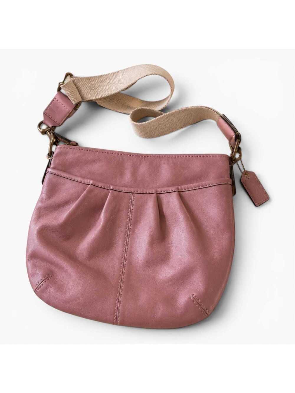 Vintage Coach Pink Leather Crossbody Bag | Y2K Mini Purse